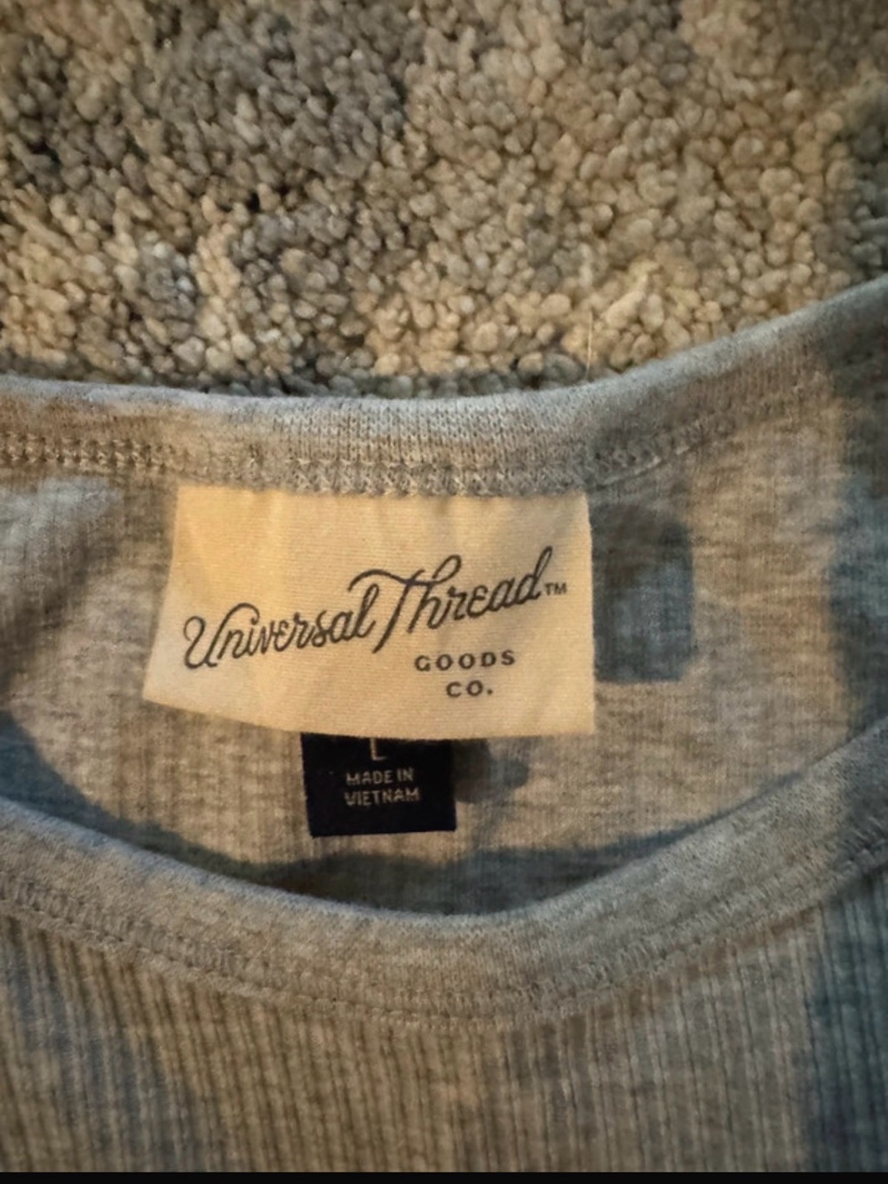 Universal Thread Light Gray Ribbed Tank Top - Picture 2 of 2